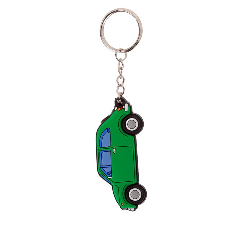 Fiat 500 Green PVC -Schlüsselring