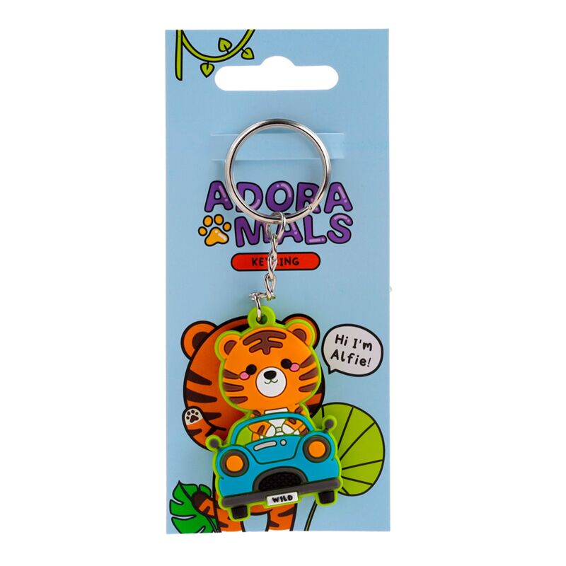 Alfie de Tiger Adoramals PVC -Schlüsselring