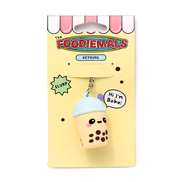 Boba der Bubble Tea Foodie Mals 3D-PVC-Schlüsselanhänger