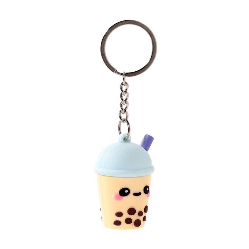 Boba der Bubble Tea Foodie Mals 3D-PVC-Schlüsselanhänger