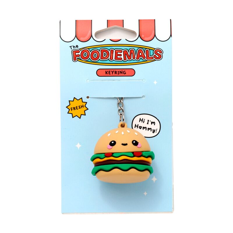 Hammy, der Burger-Feinschmecker, 3D-PVC-Schlüsselanhänger