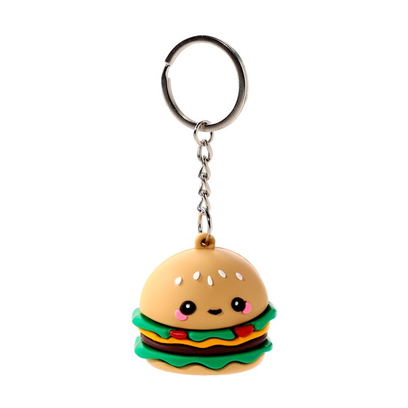 Hammy, der Burger-Feinschmecker, 3D-PVC-Schlüsselanhänger