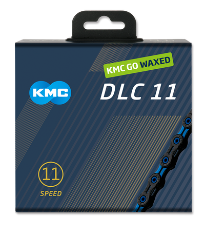 KMC Ketting DLC11 Black Blue 118S gewachst