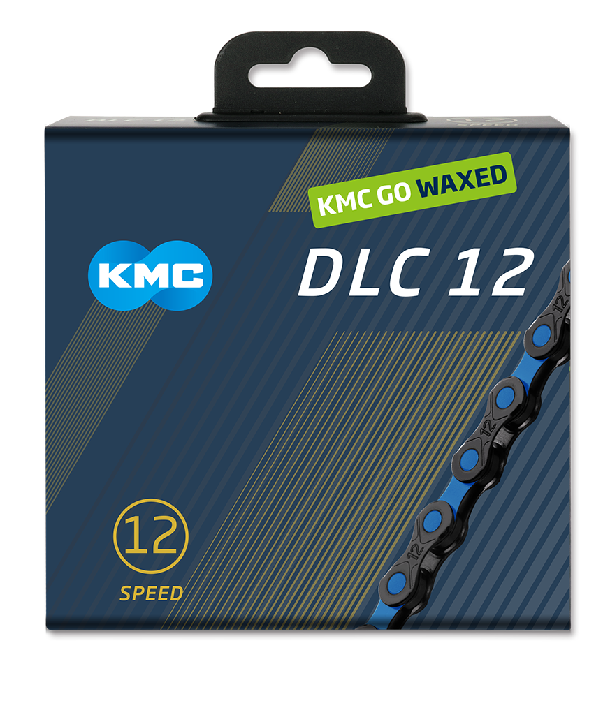 KMC Ketting DLC12 Black Blue 126S Wachse gewachsen
