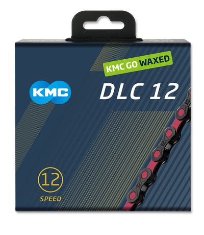 KMC Ketting DLC12 Black Pink 126s Wachse gewachsen