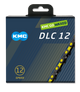 KMC Ketting DLC12 Black Yellow 126s Wachse gewachsen