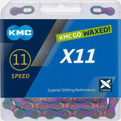 KMC Ketting X11 Aurora Blue 118s gewachst
