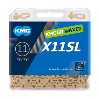 KMC-Kette X11SL 118 Links Ti-n Gold Wachste