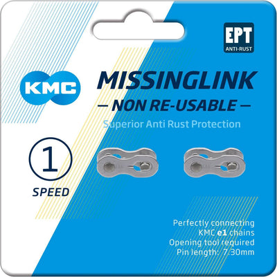 KMC Missing Link E1 E8 Ept, 3 32, 2 Stück, silberfarben