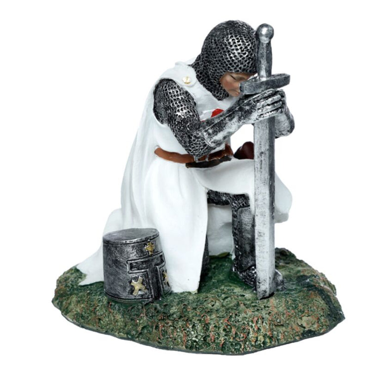 Beschützer des Königreichs knien mit dem mittelalterlichen Ritter