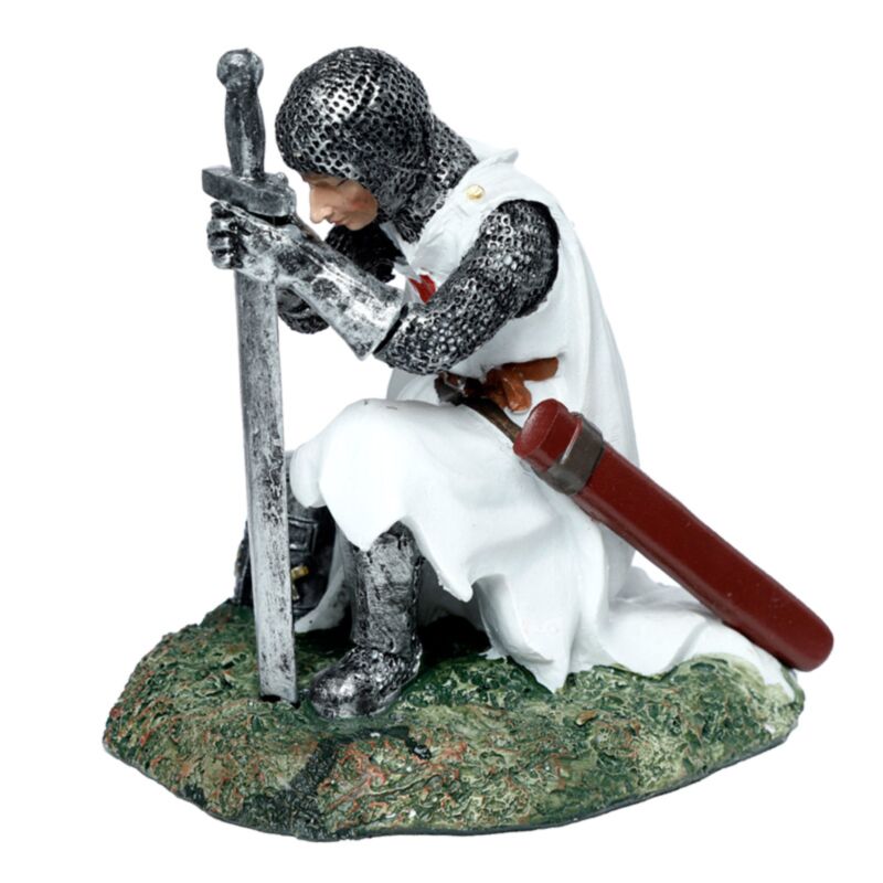 Beschützer des Königreichs knien mit dem mittelalterlichen Ritter