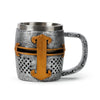 Dekorative mittelalterliche Ritter Silber und Goldfarbe Helm Bierbecher