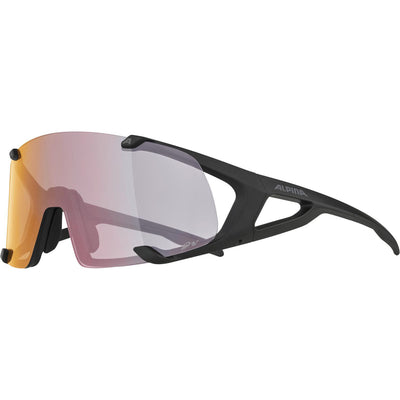 Alpina Bril Hawkeye S Qv Schwarze Mat Rainbow Mirr.Cat.1-3