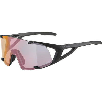 Alpina Bril Hawkeye S Qv Schwarze Mat Rainbow Mirr.Cat.1-3