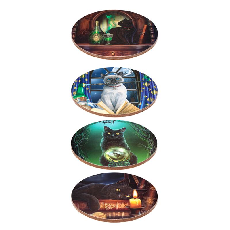 Lisa Parker Magical Cat Set 4 Untersetzer
