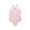 Sonnenuntergangsnetz | Oranje White Girls UV Badeanzug