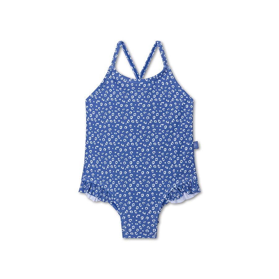Leopard | Blue Girls UV Badeanzug