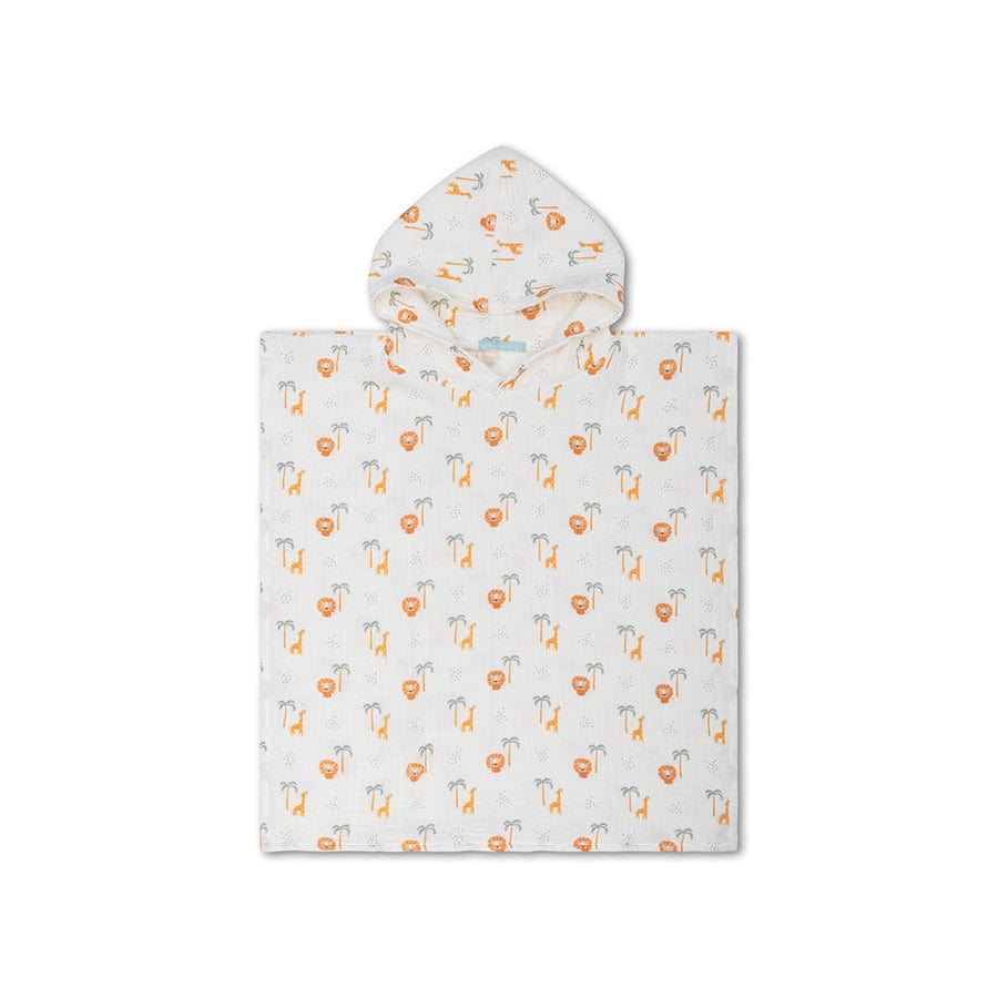 Dschungel | mehrfarbiger hydrophiler Strandponcho 65 x 65 cm