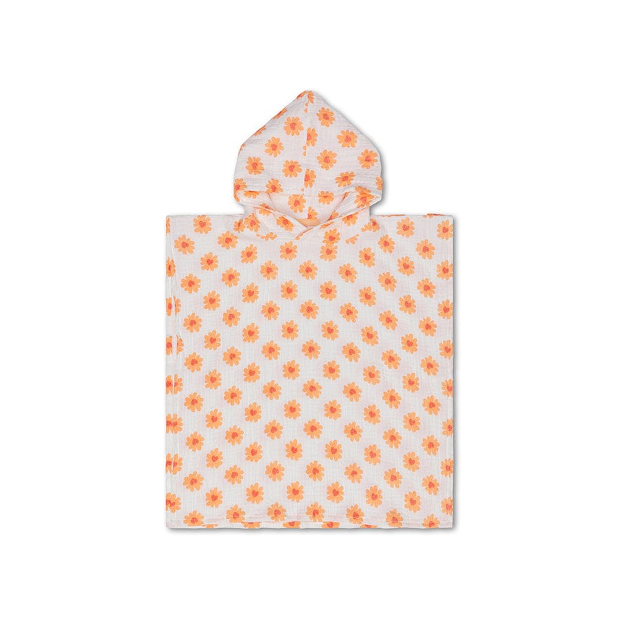 Blumenliebe | mehrfarbiger hydrophiler Strandponcho 50 x 50 cm