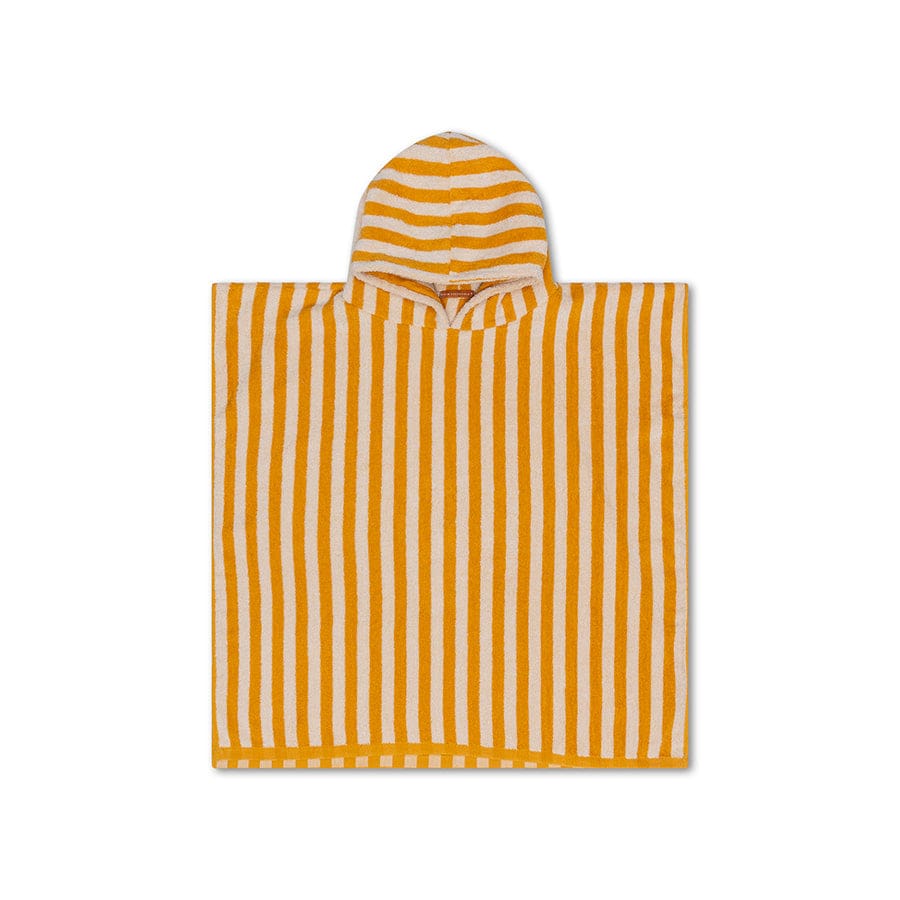 Fluss | Gelber weißer Strandponcho 65 x 65 cm