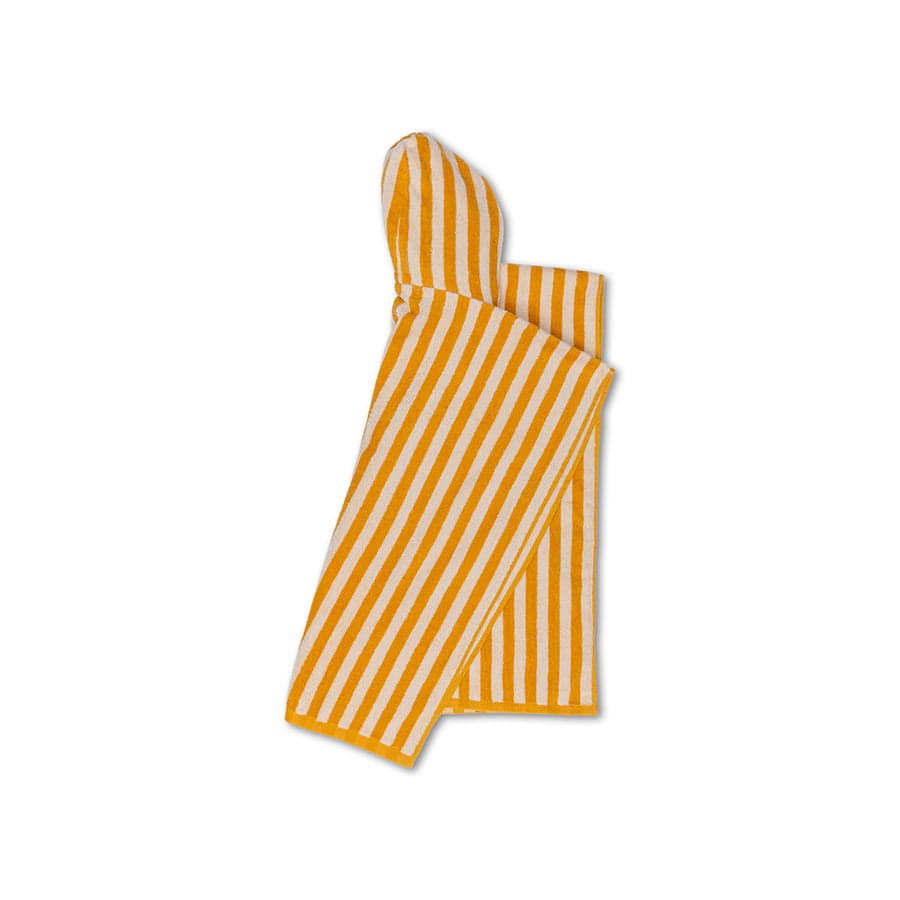 Fluss | Gelber weißer Strandponcho 65 x 65 cm