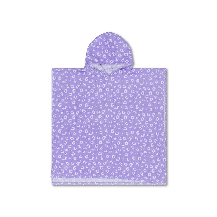 Leopard | Lila Strandponcho 65 x 65 cm