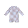 Checkmatt Beige Boys UV -Schwimmanzug