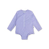 Leopard | Lila Girls UV Badeanzug mit langen Ärmeln