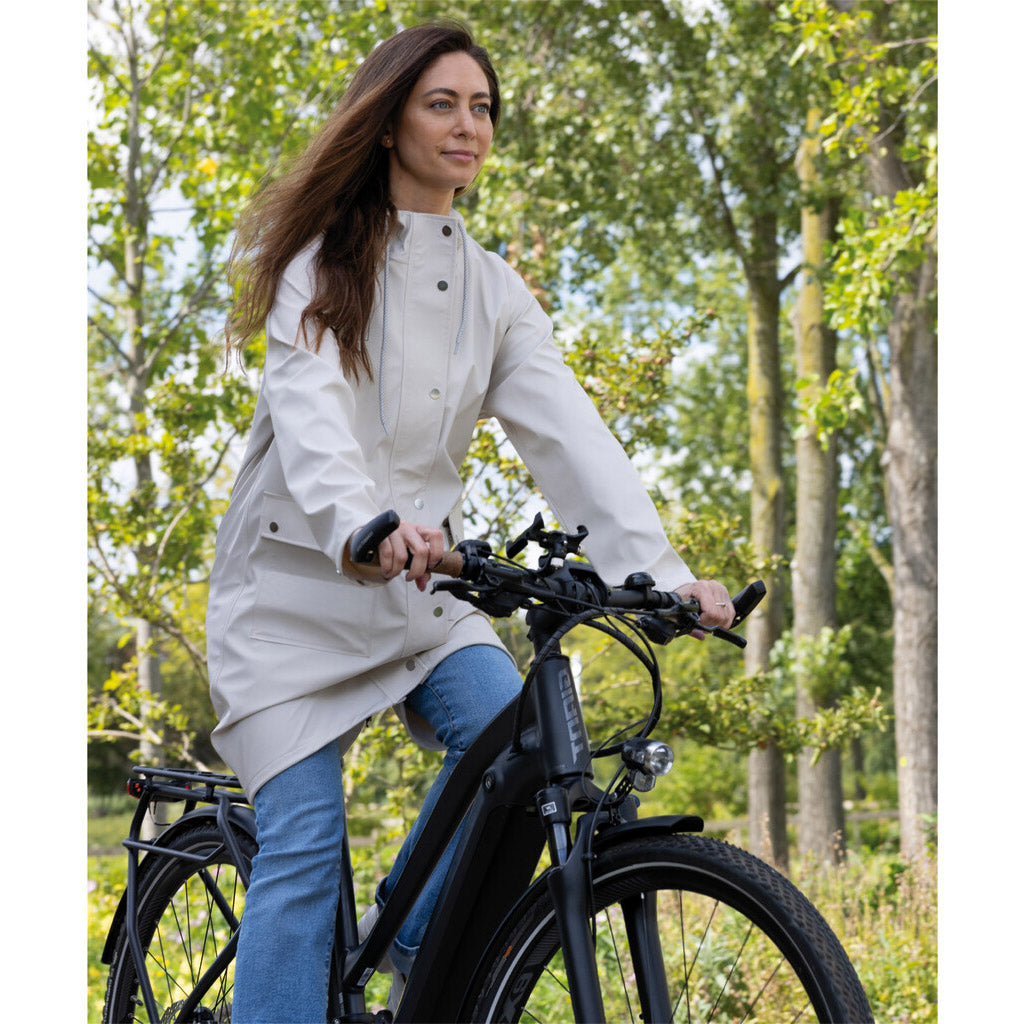 Mirage Regenmantel Niederschlag Trenchcoat Größe XL aus Polyester weicher Berührung Weiß