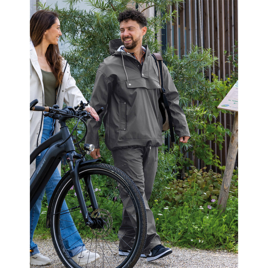 Mirage Regenmantel Niederschlag geschlossene Jacke Größe XL aus Polyester weicher Touch Earl Grey