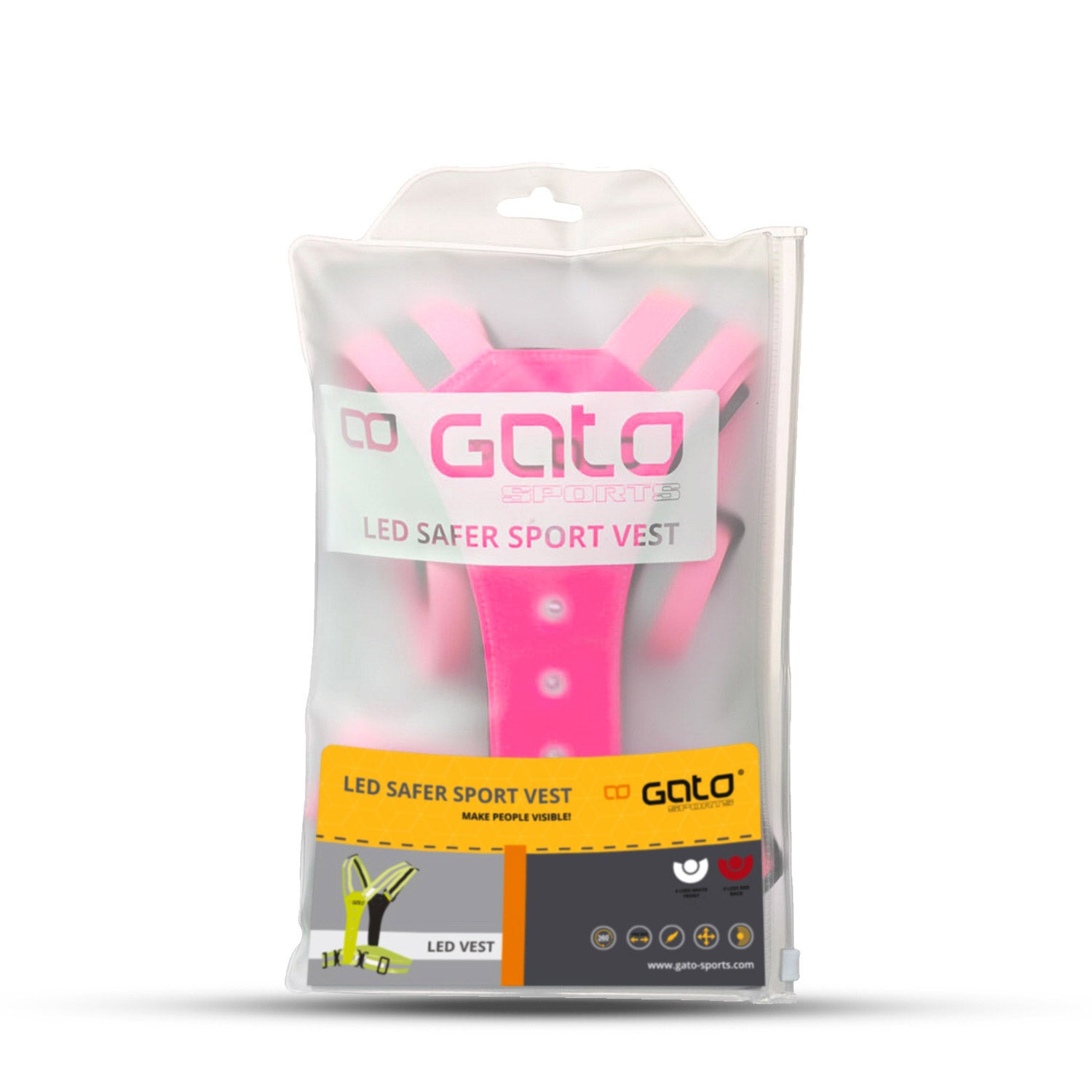 Gato Safer Sport LED-Weste, Pink, Einheitsgröße