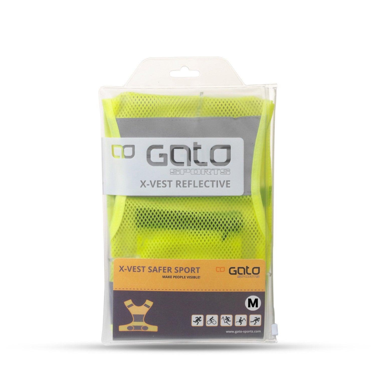 Gato x Weste reflektierende Neongeel Größe m