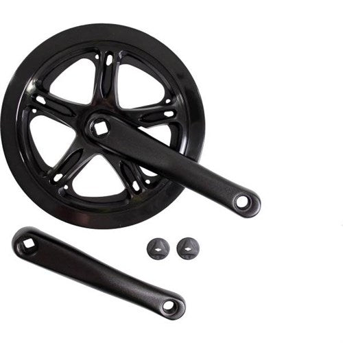 Kurbel Set 52T Spieloos Black + Kettenkante