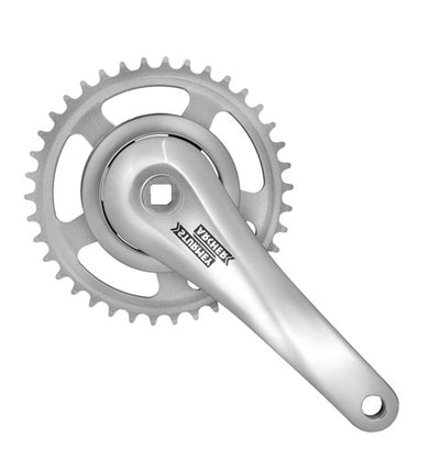 Sunrace Cranket 38T, Kurbellänge 170 mm. Silber, Alumnium, spiellos. 95 mm Abdeckung. 0 mm Tiefe