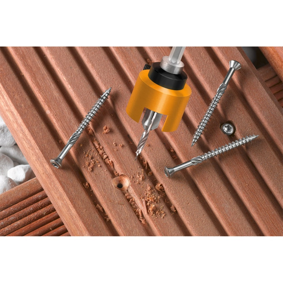 KWB HSS-M2-Hartholzbohrer mit verstellbarer Tiefenstopp und