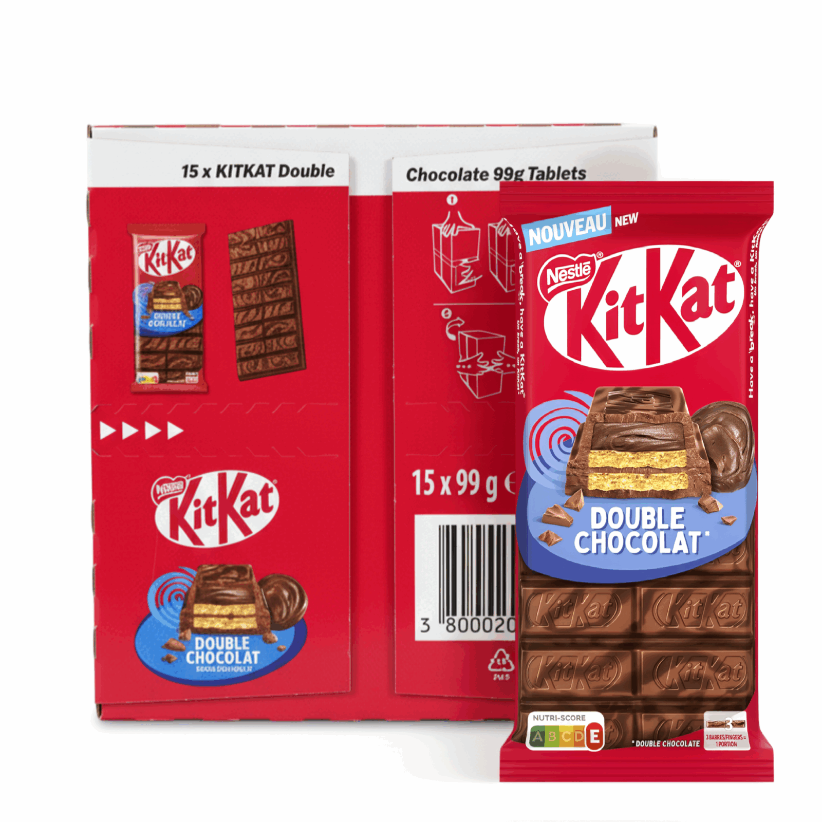 Kitkat Doppelschokoladentafel (15x 99g)