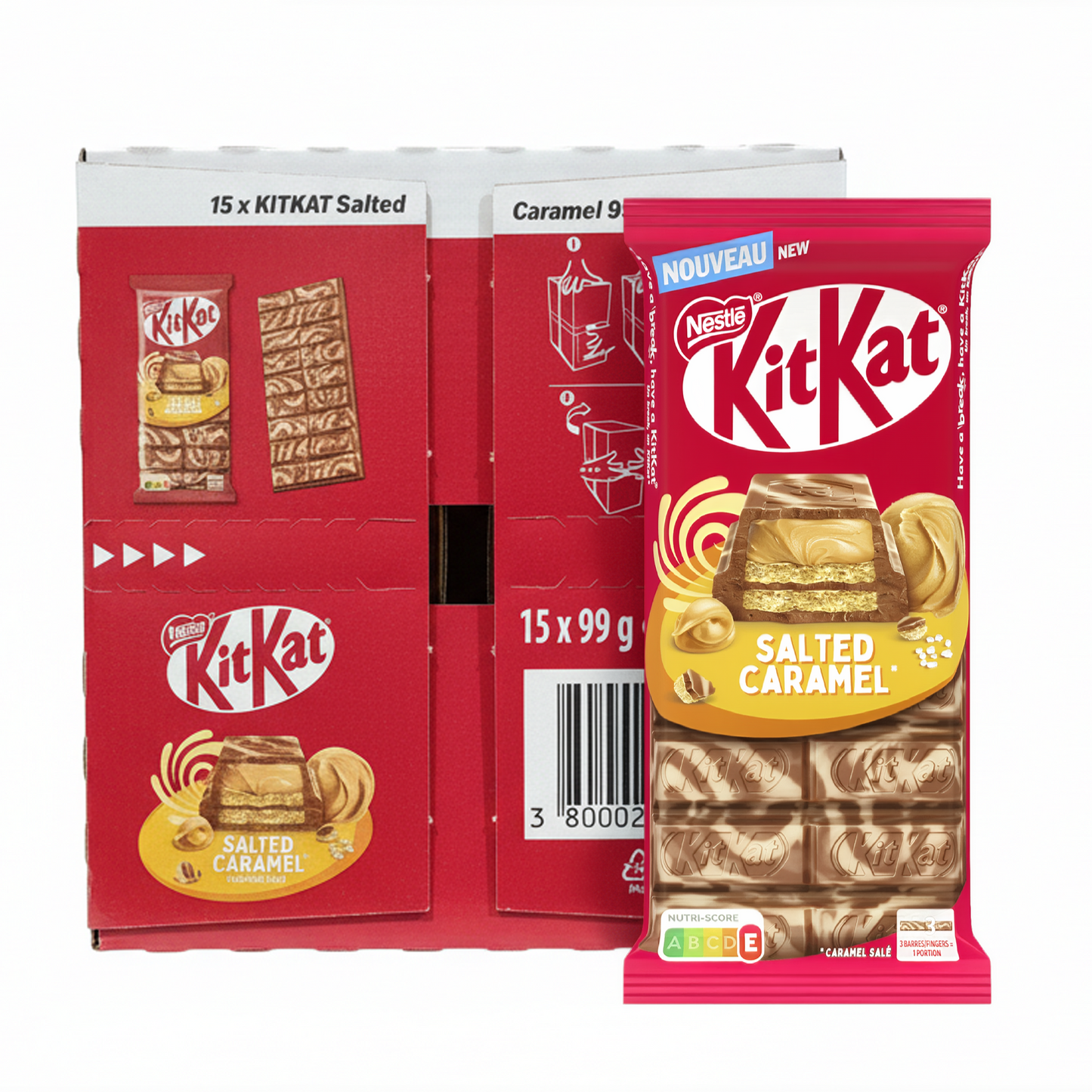 Kitkat-Tablette gesalzenes Karamell (15x 99g)
