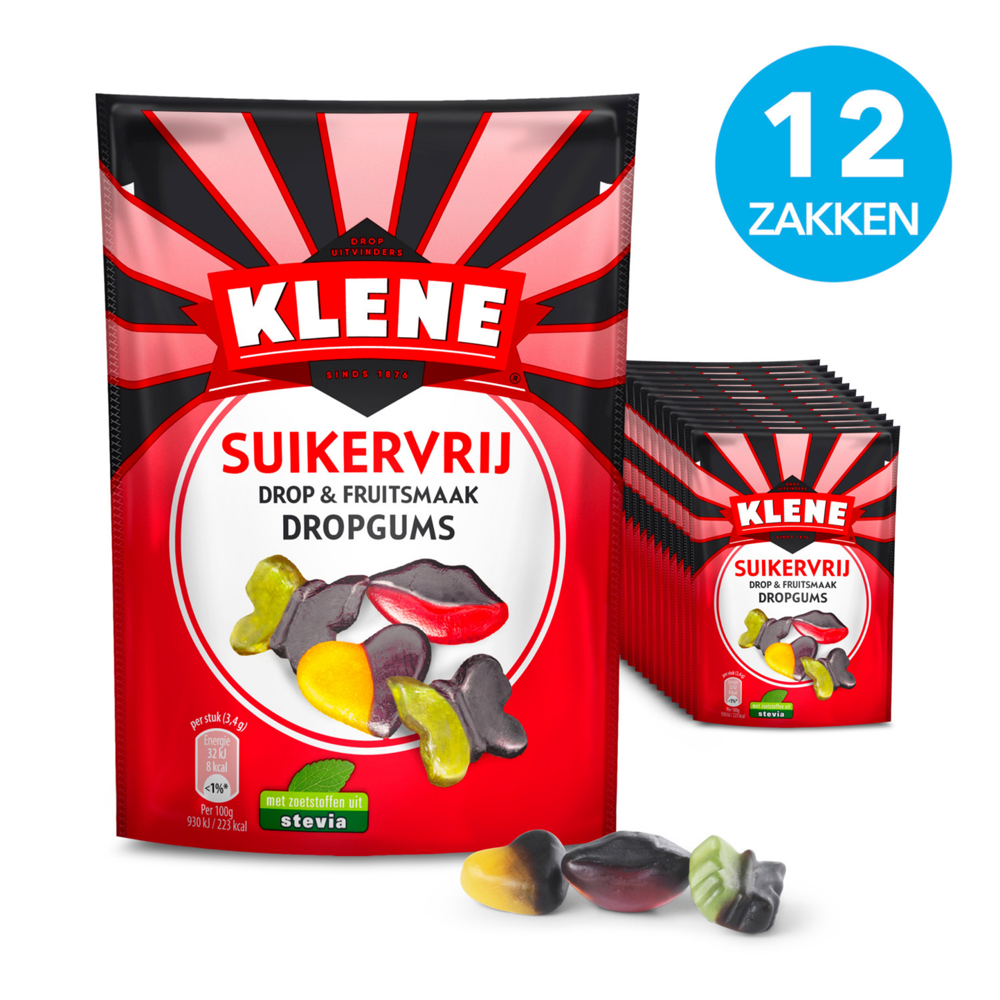 Klene zuckerfreie Lakritzgummis (12x 110gr)