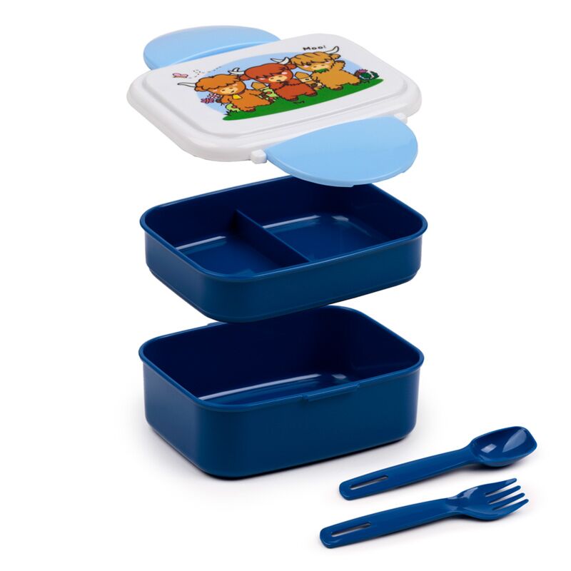 Adoramals Highland Coo Coe Clip Bento Box Lunchbox