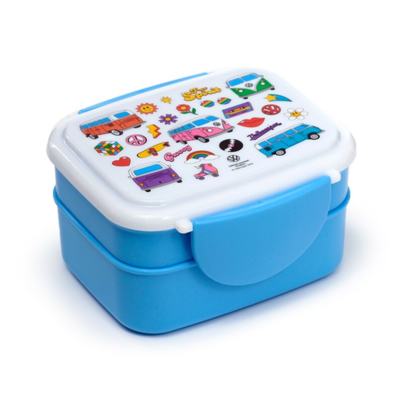 Volkswagen Van VW T1 Retro Clip Bento Box mit Besteck