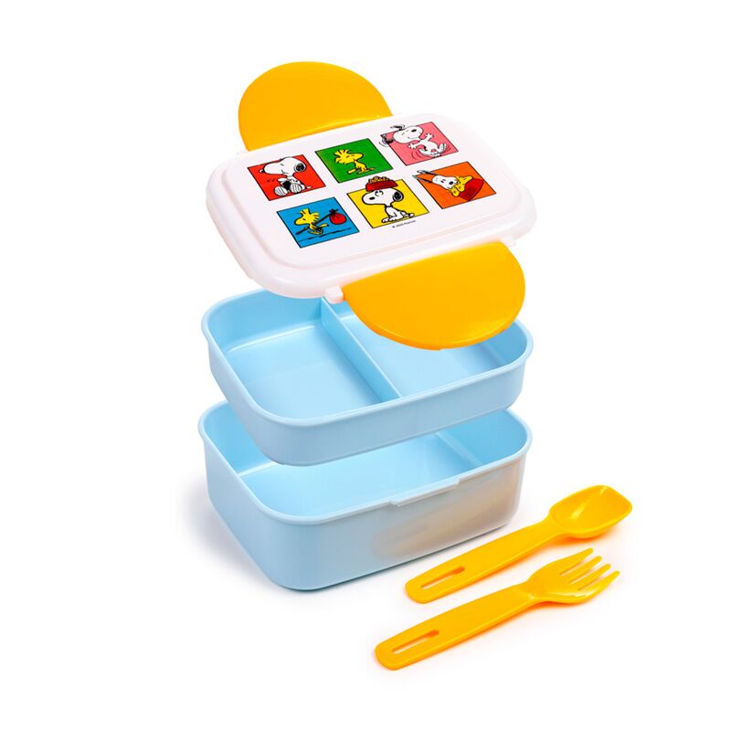 Peanuts Snoopy Woodstock Clip Bento Box Lunchbox Besteck