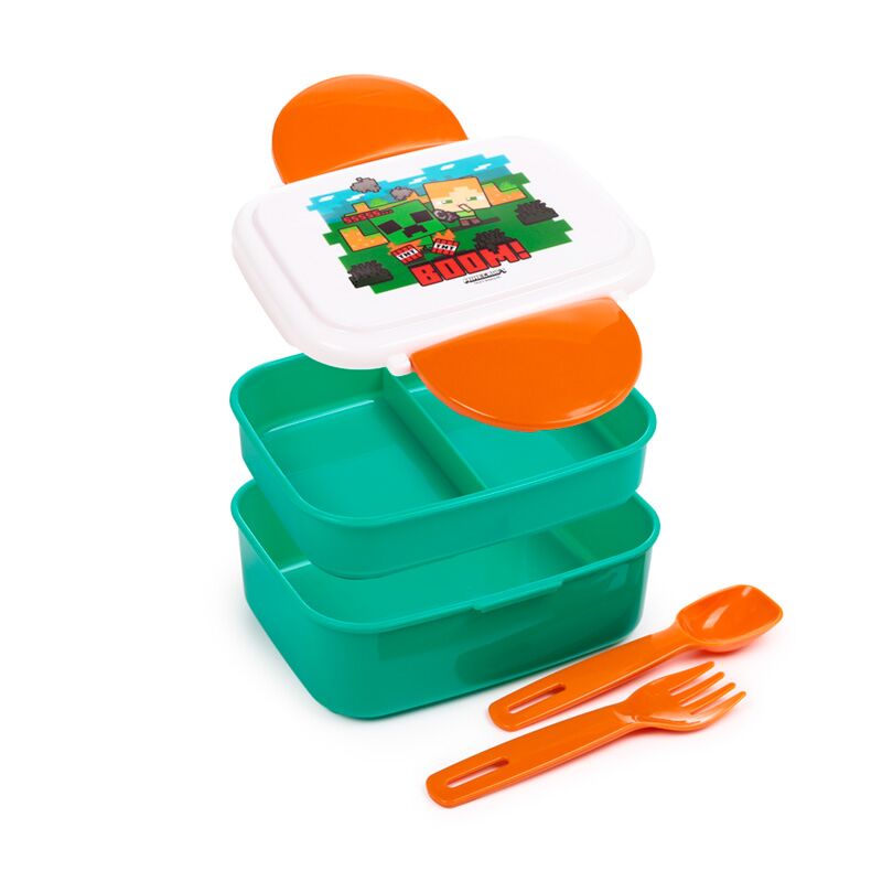 Minecraft SSS Boom Clip Bento Box Lunchbox Besteck