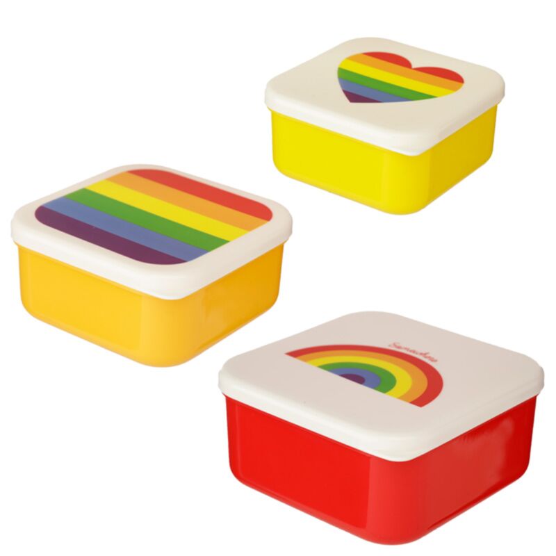 Set 3 Brotdbox S m l-somewhere Regenbogen
