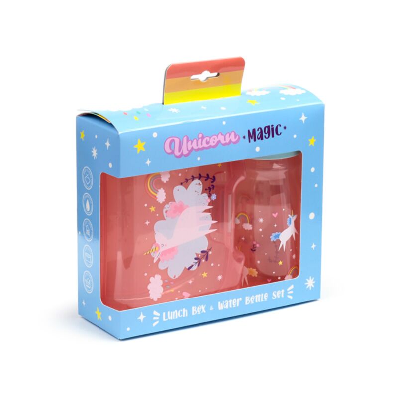 Unicorn Magielunchbox Trinkflasche Set