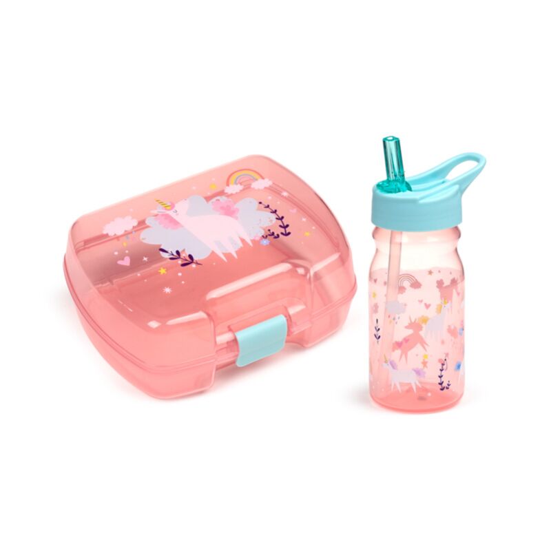 Unicorn Magielunchbox Trinkflasche Set
