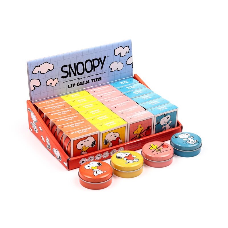 Peanuts Snoopy Woodstock Lippenbalsam in einer Dose