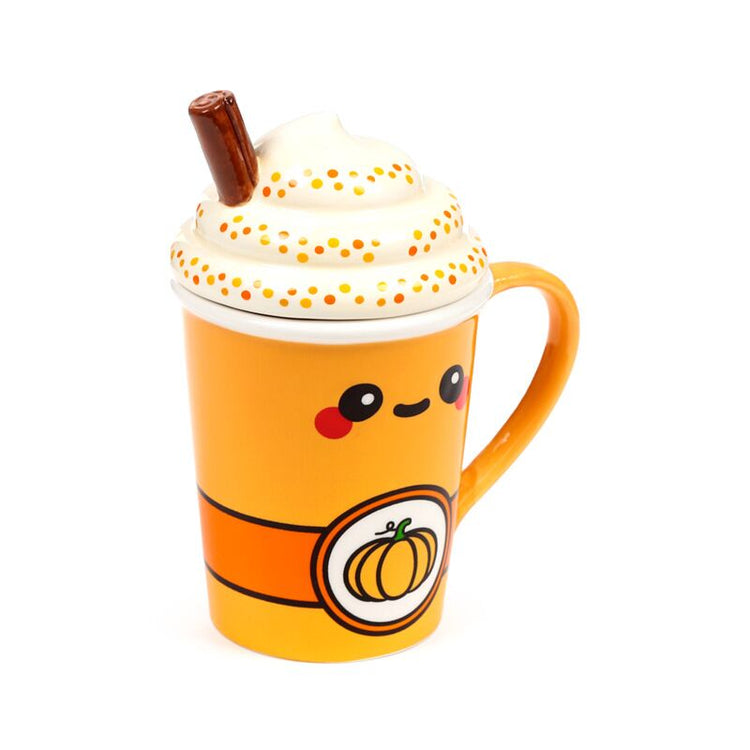 Kürbis gewürzte Latte Foodiemals Becher Deckel