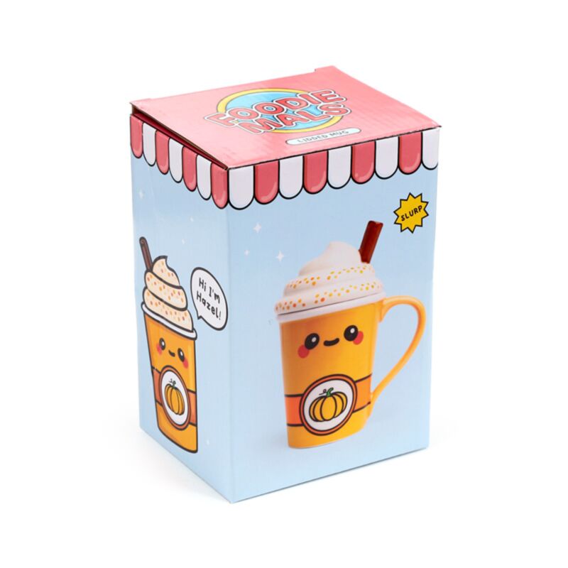 Kürbis gewürzte Latte Foodiemals Becher Deckel