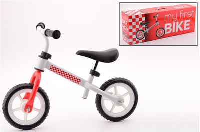Balance Bike Stahl weiß rot