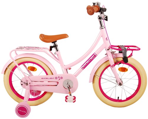 Volare Excellent Kinderfahrrad - Mädchen - 16 Zoll - Pink - 95% versammelte sich